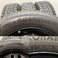 【YK iG60 165/65R14】スタッドレス【スチールホイール 14インチ 5J4HPCD100+35】ハブ径54mm 23年製 バリ溝 ルーミー タンク等　(MTJ734)クレジットカード QRコード決済可能の画像