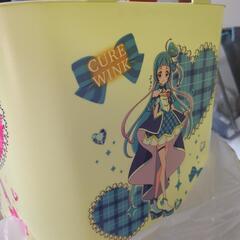 新品＊キミとアイドルプリキュア♪ランドリーバスケット黄色収納BOXおもちゃ箱の画像