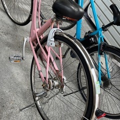 無料で差し上げます！Panasonicピンク色の自転車の画像