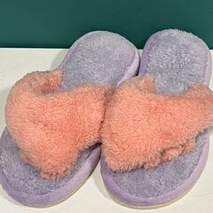 【未使用品】ふわもこスリッパ（ピンク）の画像