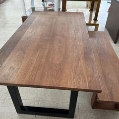 ☆ジモティ割あり☆ 2人掛けダイニングセット ブラウン H64.5×D84×