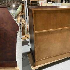 A8★和光家具★北海民芸 ライティングデスク ライティングビューロ 樺材 W82cm レトロ アンティーク 旭川家具 収納 インテリアの画像