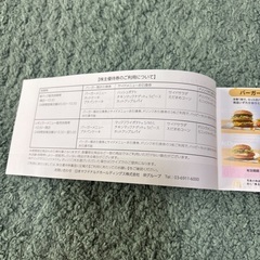 ﾏｸﾄﾞﾅﾙﾄﾞ 株主優待券の画像