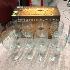 ALL-PURPOSE CUT CRYSTAL WINE STEMS ワイングラスの画像