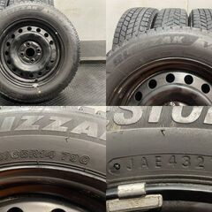 【BS BLIZZAK VRX3 165/65R14】スタッドレス【スチールホイール 14インチ 5J4HPCD100+35】ハブ径54mm 21年製 バリ溝 ルーミー等(KTB176)クレジットカード QRコード決済可能の画像
