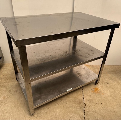 ⭕️受取人様決定⭕️ステンレス作業台 W1000×D650×H850ｍｍ 作業台 3段 コンロ台 調理台 サーバー台 業務用 厨房用品 工場 ガレージ