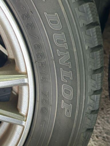 スタッドレスタイヤ ホイールセット 155/65R14 DUNLOP WINTER MAXX VELVA KEVIN ラパン使用 4本
