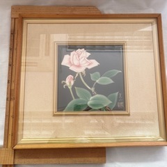 七宝焼 額 薔薇 