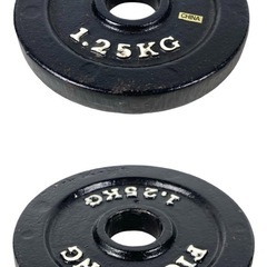 ○総重量5kg■ファイティングロード プレート 1.25kg 4枚 28mm まとめて セット ダンベル ベーベル 筋トレ 中古品■ジモティ姫路の画像