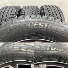 【BS BLIZZAK VRX3 165/65R14】スタッドレス【SIBILLA NEXT W5 14インチ 5.5J4HPCD100+42】21年製 バリ溝 タンク ルーミー パッソ等 MTB791クレジットカード QRコード決済可能の画像