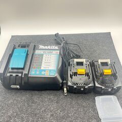 マキタ 125mm 18V 充電式防じんマルノコ KS514DRGX 純正バッテリ2個 急速充電器付き makita 工具の画像