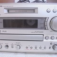 ONKYO CD/MD チューナーアンプ FR-V77 スピーカー D-V77 リモコン、FMアンテナ欠品 CD/MDコンポ ミニコンポ オーディオ 札幌市 白石店の画像