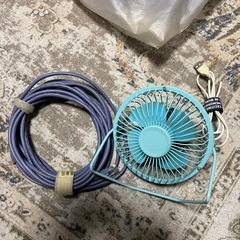 LANケーブル　USBミニ扇風機