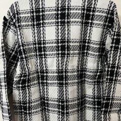 【未使用】チェック柄ツイードシャツジャケット Mサイズの画像