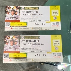 4月11日　甲子園アイビーシート　2枚