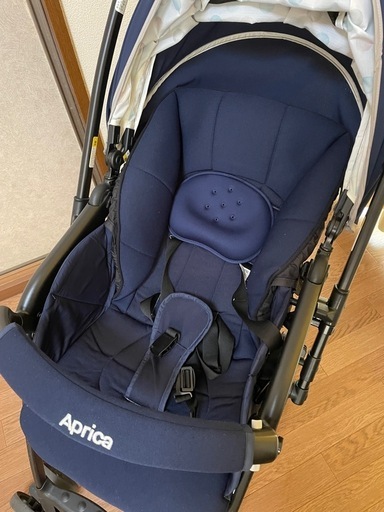 美品　Aprica アップリカ　ベビーカー　カルーン  エアー　 ネイビー　説明書あり