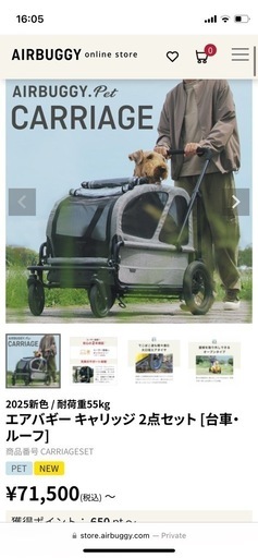 エアバギー キャリッジ 2点セット [台車・ルーフ]