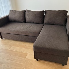 布張りカウチソファベッド(3人掛け)【ニトリ】