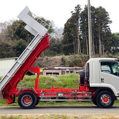 【J-0074】いすゞ フォワード　増トン　ローダーダンプ　FTR34　大型ローダーダンプ　H20年式　7100kg　メッキパーツ　花見台の画像