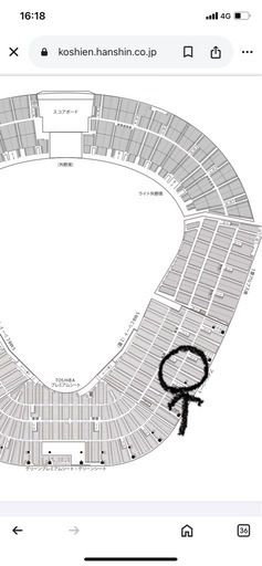 4月11日　甲子園アイビーシート　2枚
