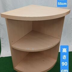 【ハンガープレゼント中】コーナー収納　棚　木製　シンプル　二段　