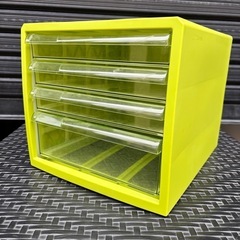 レターケース　ファイルキャビネット　4段　グリーン