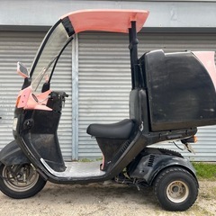 【ジャンク】HONDA ジャイロキャノピー TA02 キック始動 場内走行確認済み 未整備 現状車 大型ボックス付 レストア ベース車両 売切り 大阪の画像