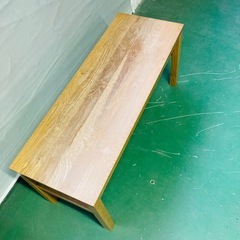 値下げ　無印良品　無垢材ベンチ　オーク材　廃盤　作業台　Bの画像