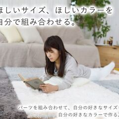洗えるシャギー2層　ウレタンパズルラグマット　3枚セットの画像