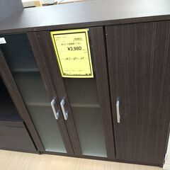 可愛いです‼️【D350】コンパクト食器棚 ブラウン