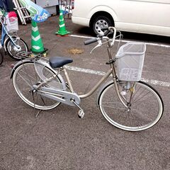 MIYATA 自転車 Make 26インチ カゴ付き ハンドルロック