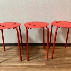 IKEA 丸椅子 3脚セット