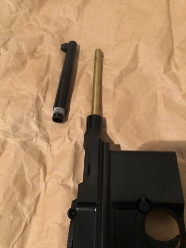 ‼️引き取り先決定済み‼️モーゼル　M712 ガスガン　予備マガジン、木製ストックホルスター付属  エアガン