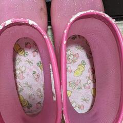 中古🌈長靴21センチ〜ピンク色の画像