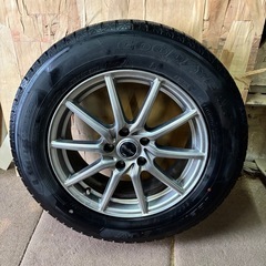 225/65R17　スタッドレスタイヤ グッドイヤーICE NAVI7 21年製・EuroSportsアルミホイールの画像