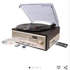 【マルチレコード  CD カセットテープ プレーヤー 】