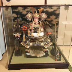 【期間限定5/5迄！】大幅値引！　端午の節句　大型15号若大将　五月人形　ガラスケース入り　子どもの日　破魔弓初陣太刀付 超お買い得！！の画像