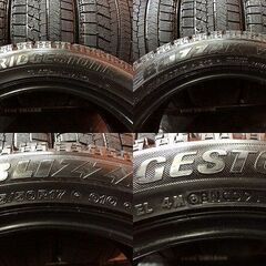 BS BRIDGESTONE BLIZZAK VRX 215/50R17 17インチ スタッドレス 4本 バリ溝 ウィッシュ プリウスα インサイト等　(KTL360)の画像