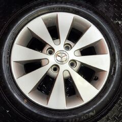 走行短め【AUTOBACS NorthTrek N5 155/65R14】【マツダ AZワゴン 純正ホイール 14インチ 4.5J4HPCD100+45】22年製　(KTO322)の画像