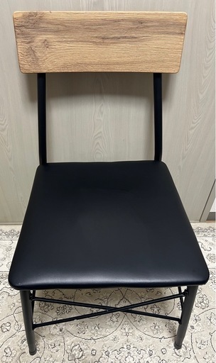 【カフェ風木目調デザイン！定価→半額以下】ダイニングテーブル＋チェア2脚(組み立て済)