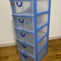 取っ手付き　５段収納ケースの画像