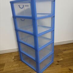 取っ手付き　５段収納ケースの画像