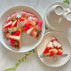 ハードルを下げた米粉のフレッシュフルーツタルトの画像