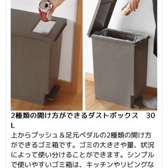 決まりましたゴミ箱 30L ユニード プッシュ＆ペダル （ 30リットル ふた付き 分別 キッチン ダストボックス スリム 分別ゴミ箱 棚下 カウンター下 縦型 角型 ペダルペール 蓋付き シンプル おしゃれ 小窓 プラスチック 蓋付きゴミ箱 ）の画像