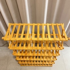 
【美品】折畳式　靴棚（竹製・バンブー）の画像