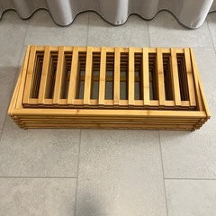 
【美品】折畳式　靴棚（竹製・バンブー）の画像