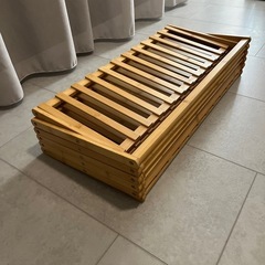 
【美品】折畳式　靴棚（竹製・バンブー）の画像