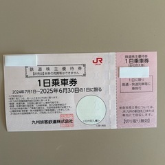 JR九州株主優待券1日乗車券1枚