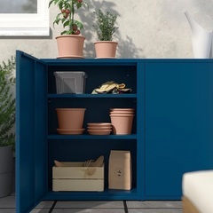 4/20まで　IKEA キャビネット, ダークブルー 屋外用/室内用