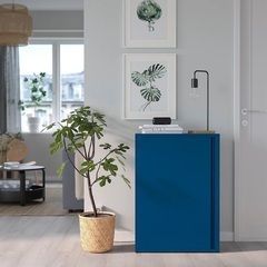 4/20まで　IKEA キャビネット, ダークブルー 屋外用/室内用の画像